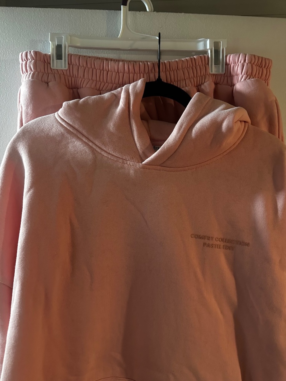 Comfrt Pastel Edit Pink Oversized Hoodie Sweatshirt and Sweatpants